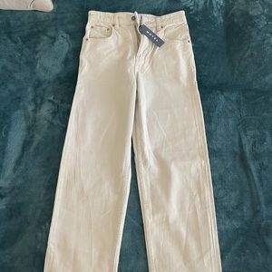NWT Motel Rocks Parallel Pants XS - Cream Tan